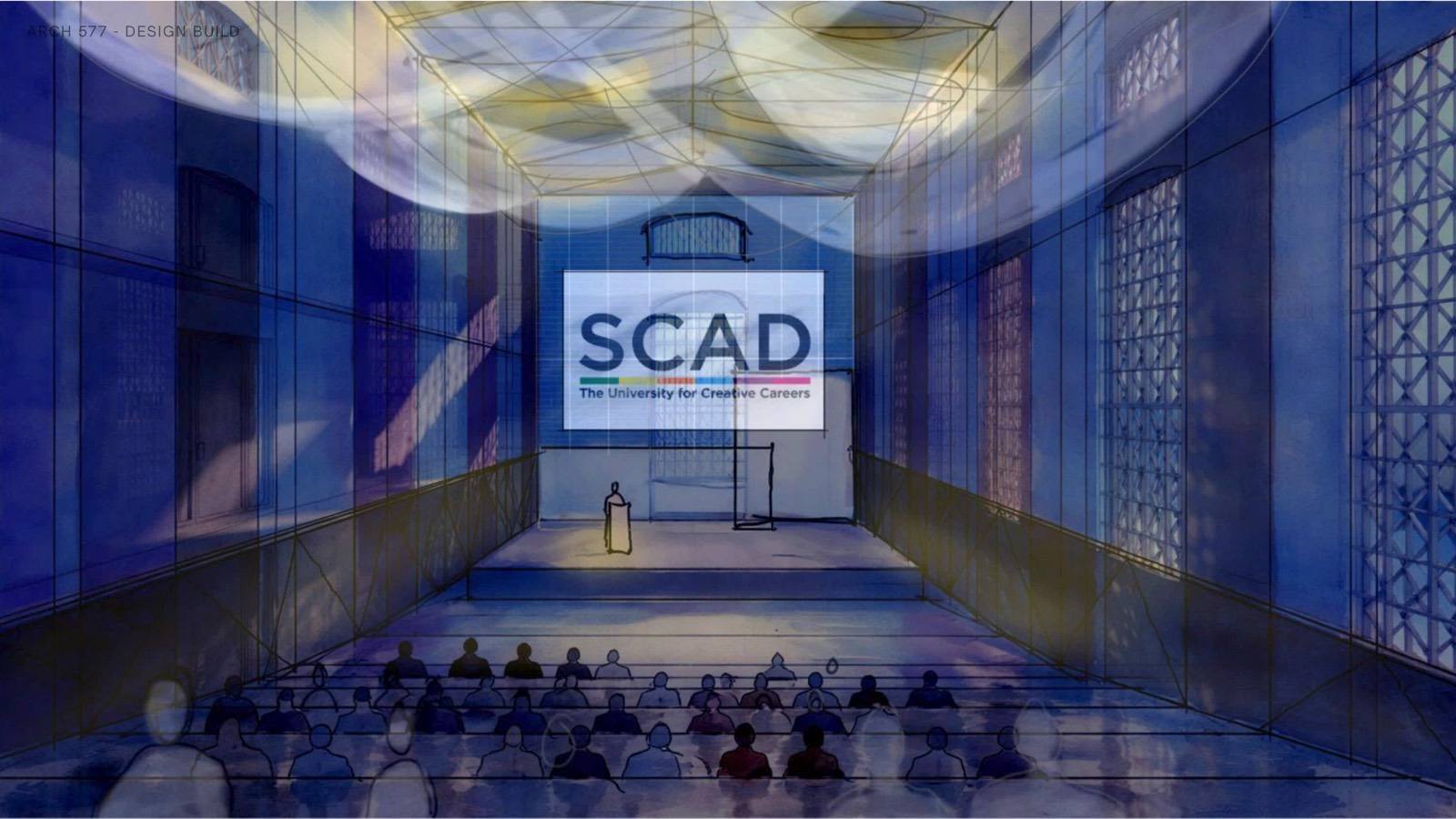 Float — auditorium interior, presentation