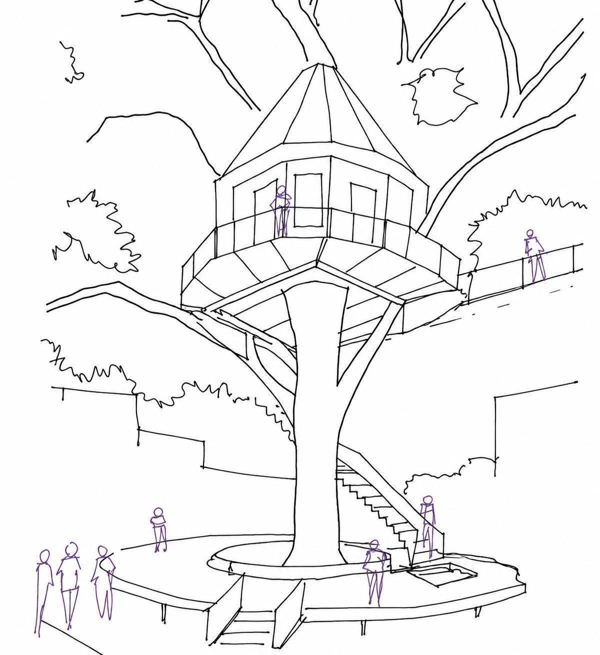 Treehouse Commons — concept sketch