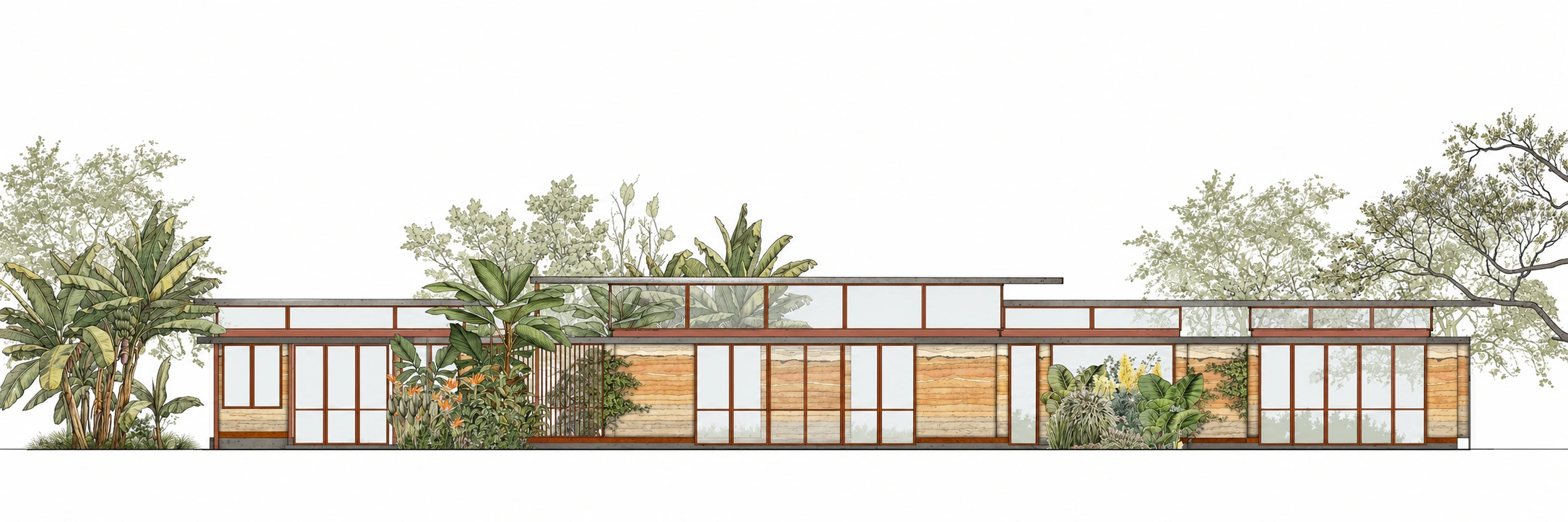 Seven Gardens, Jaipur — garden elevation.