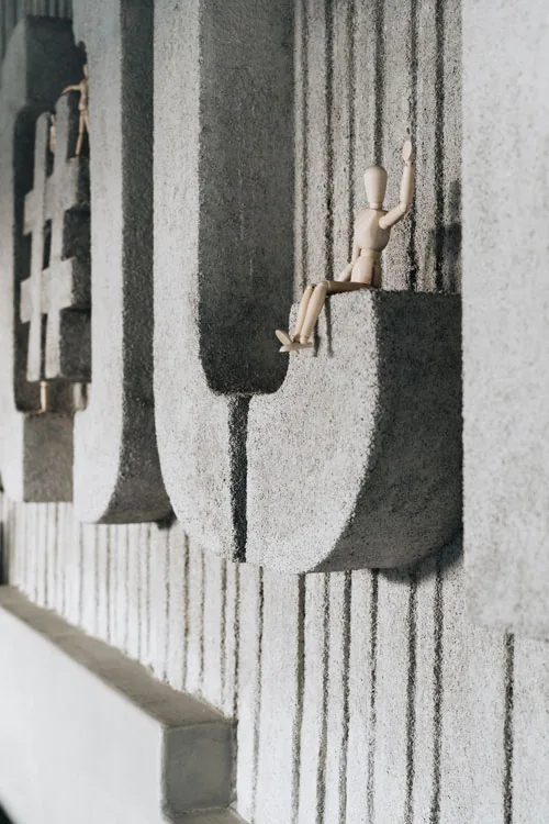 SOCIAL Wadala — Cast concrete lettering.