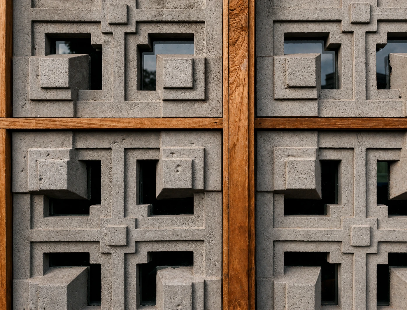 Unplugged — Handcast facade tiles; Selected architectural image.