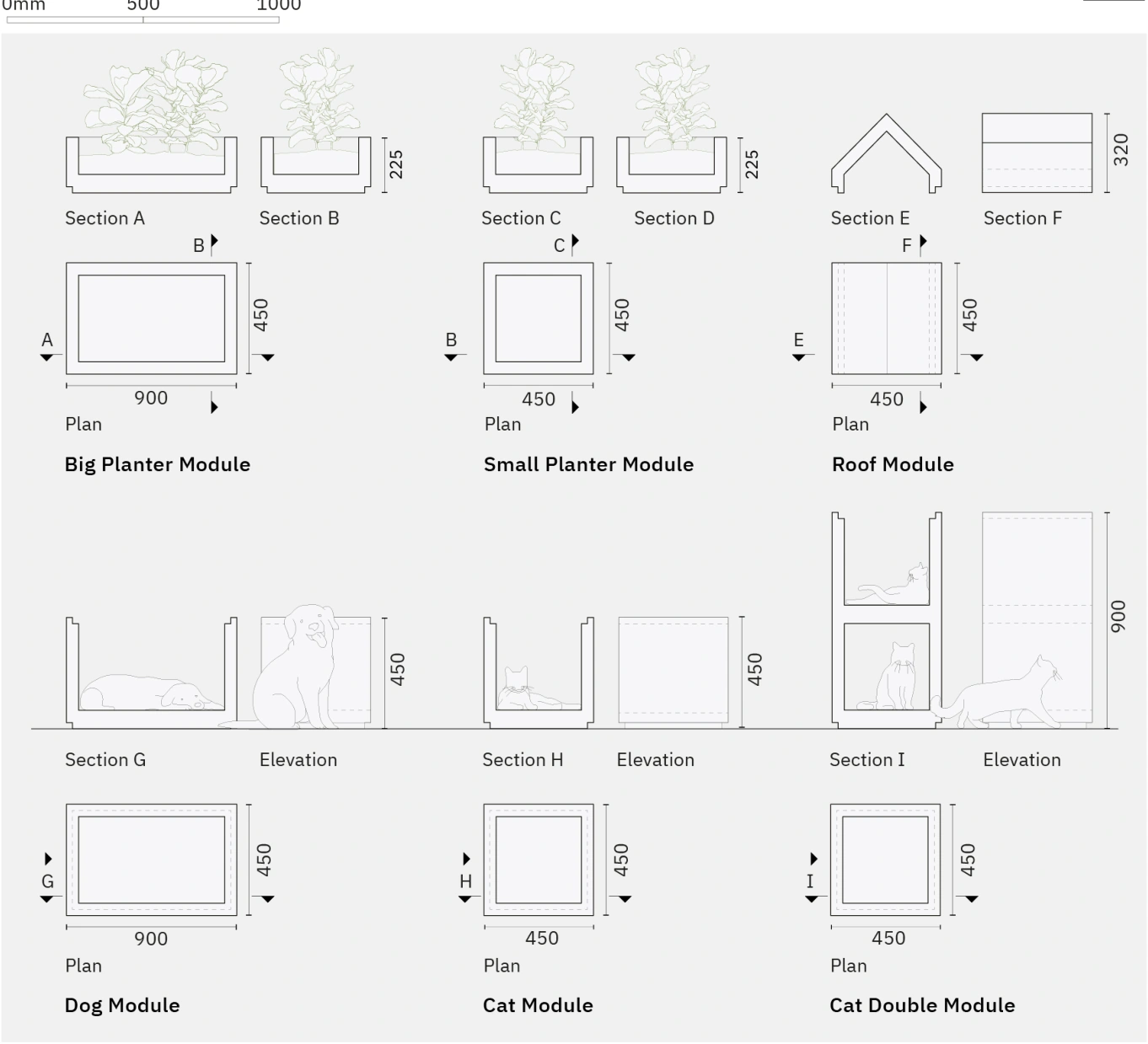 Planter Pod — Technical drawing · source page 3