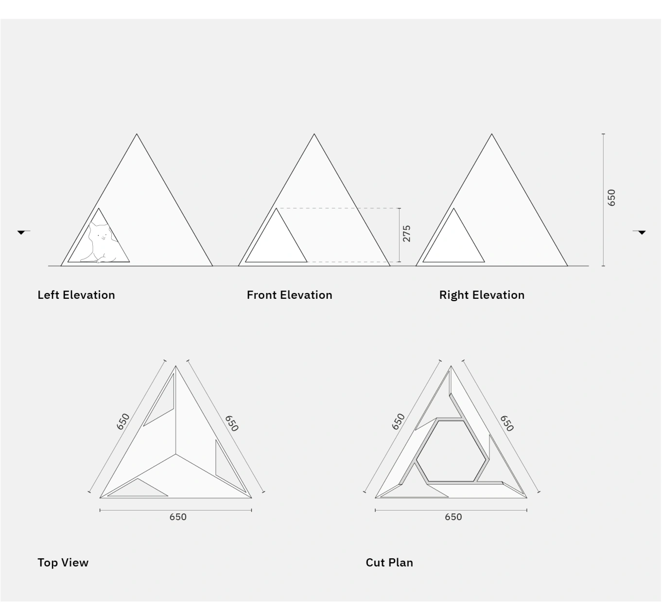 Pyramid Pod — Technical drawing · source page 10