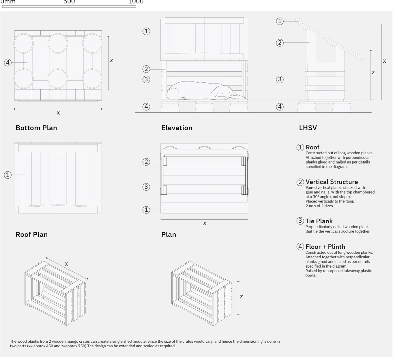 Wall Crate Pod — Technical drawing · source page 39